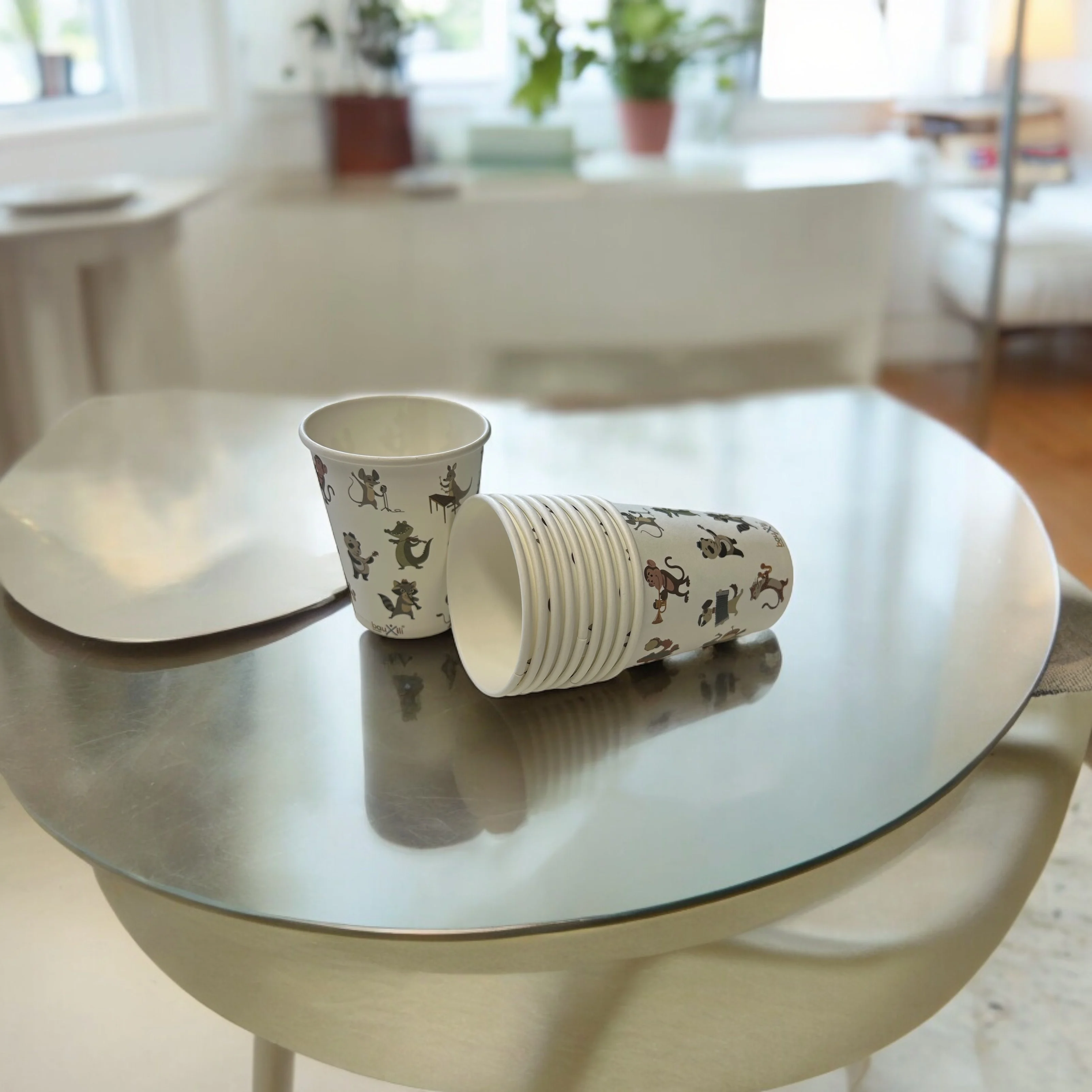 Bauxili Animals Paper Cups (8-pack) 250 ml