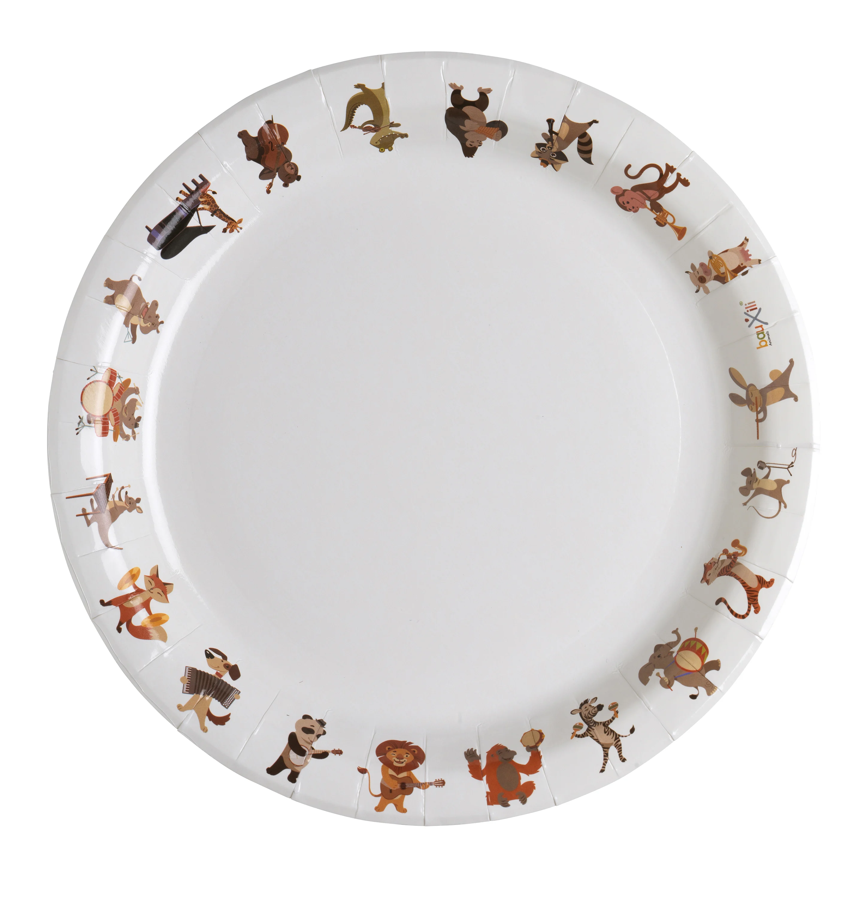 Paper Plate bauxili Animals (8 pcs) 23cm Ø