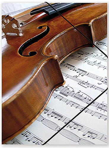 File with elastic band Violin/Sheet music