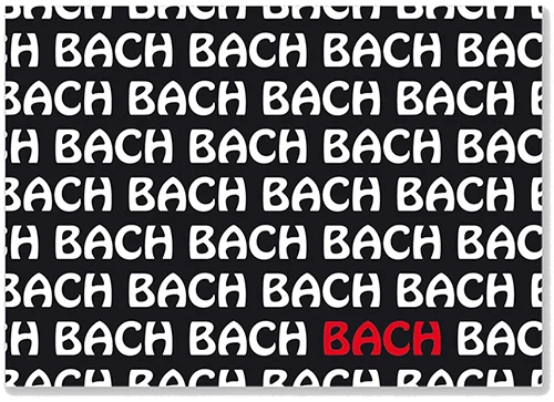 Postcard Bach Text