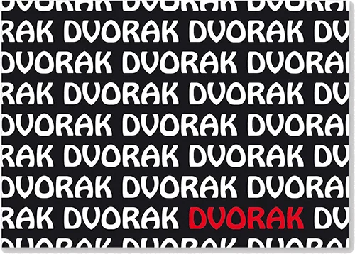 Postcard Dvorak text