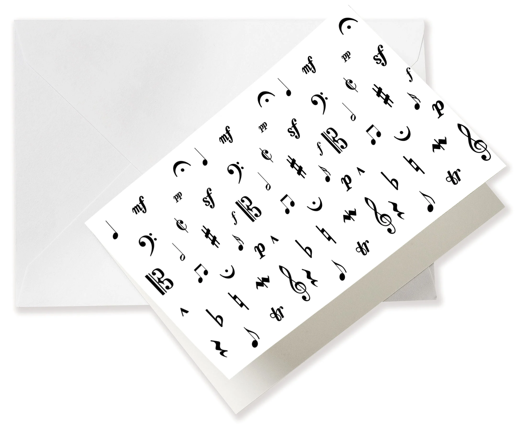 Music Symbols Greeting Card A6