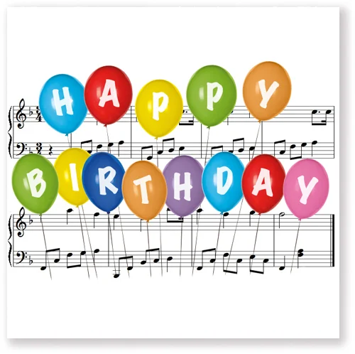Paper napkins Happy Birthday 25x25cm