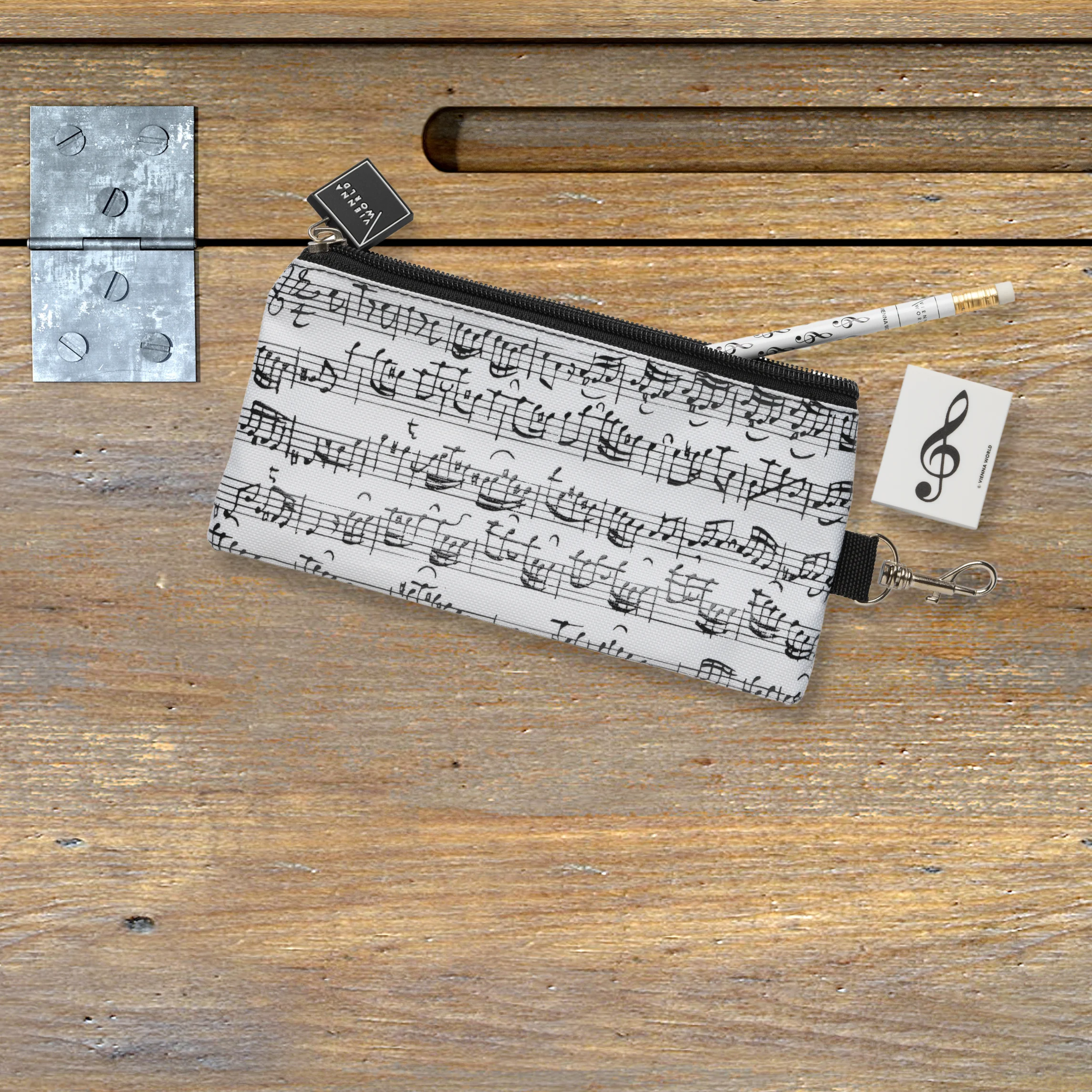 Pencil case Sheet music white de luxe
