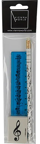 Stationery set G-clef blue 3-pcs