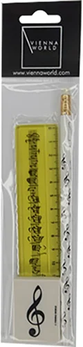 Stationery set G-clef yellow 3-pcs