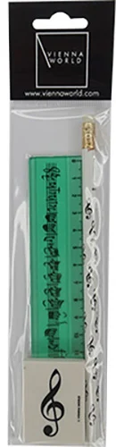 Stationery set G-clef green 3-pcs