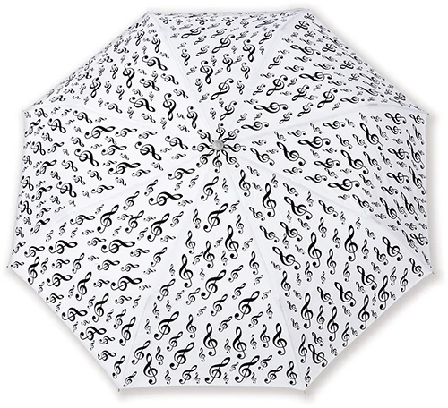 Mini umbrella G-clef white