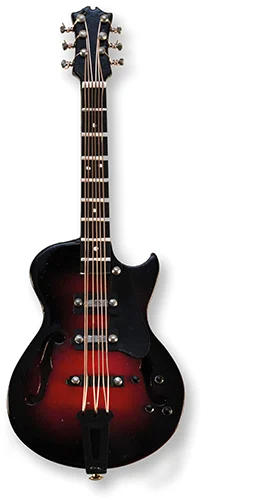 E-Guitar red/black magnetic