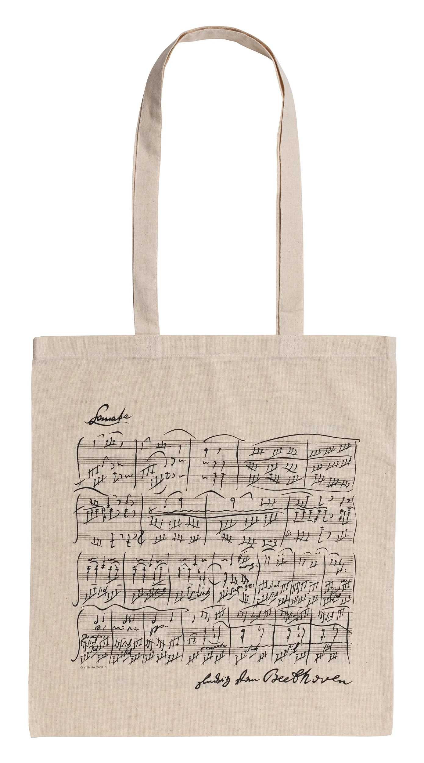 Totebag Beethoven white long