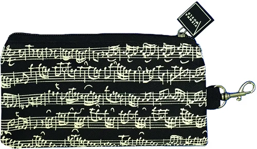Sheet Music Pencil Case, black
