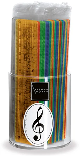 Ruler Line of notes assorted 15cm