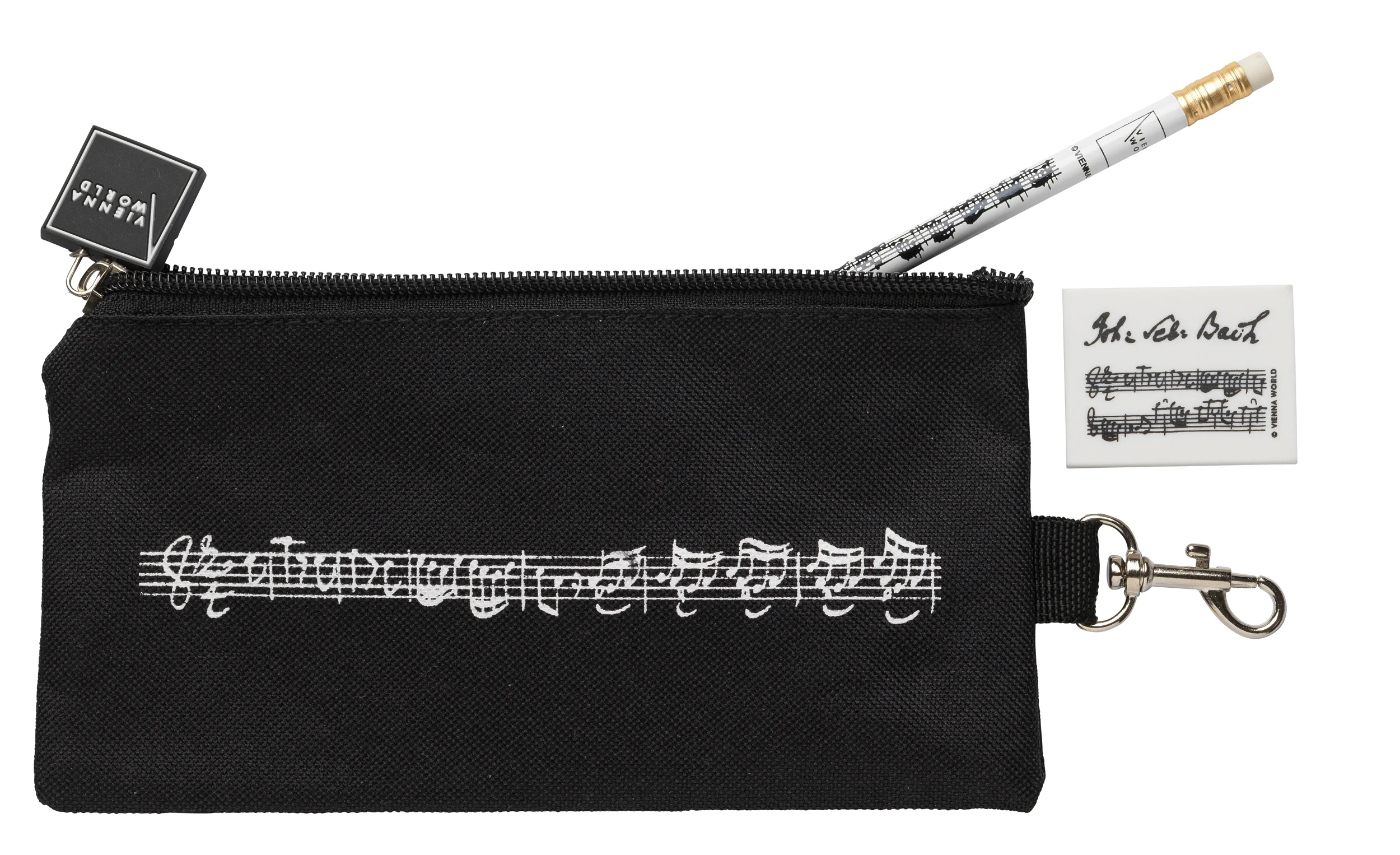 Shake-Out Pencil Case Music Staff Black de Luxe