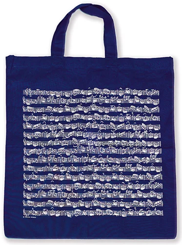 Tote bag Sheet music navy