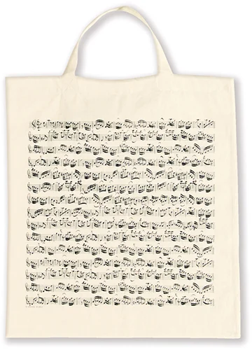Tote bag Sheet music white