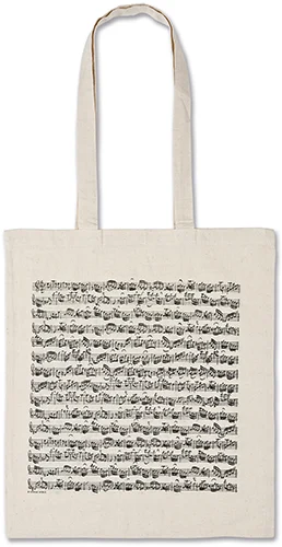Tote bag Sheet music white long