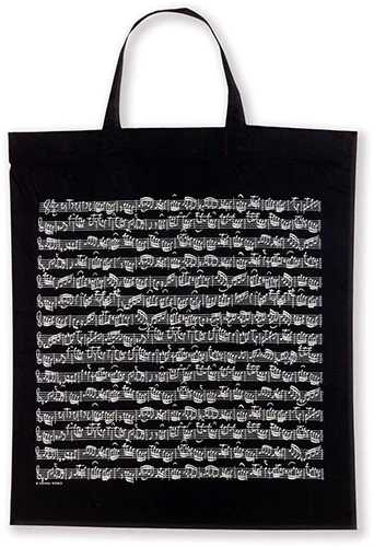 Tote bag Sheet music black