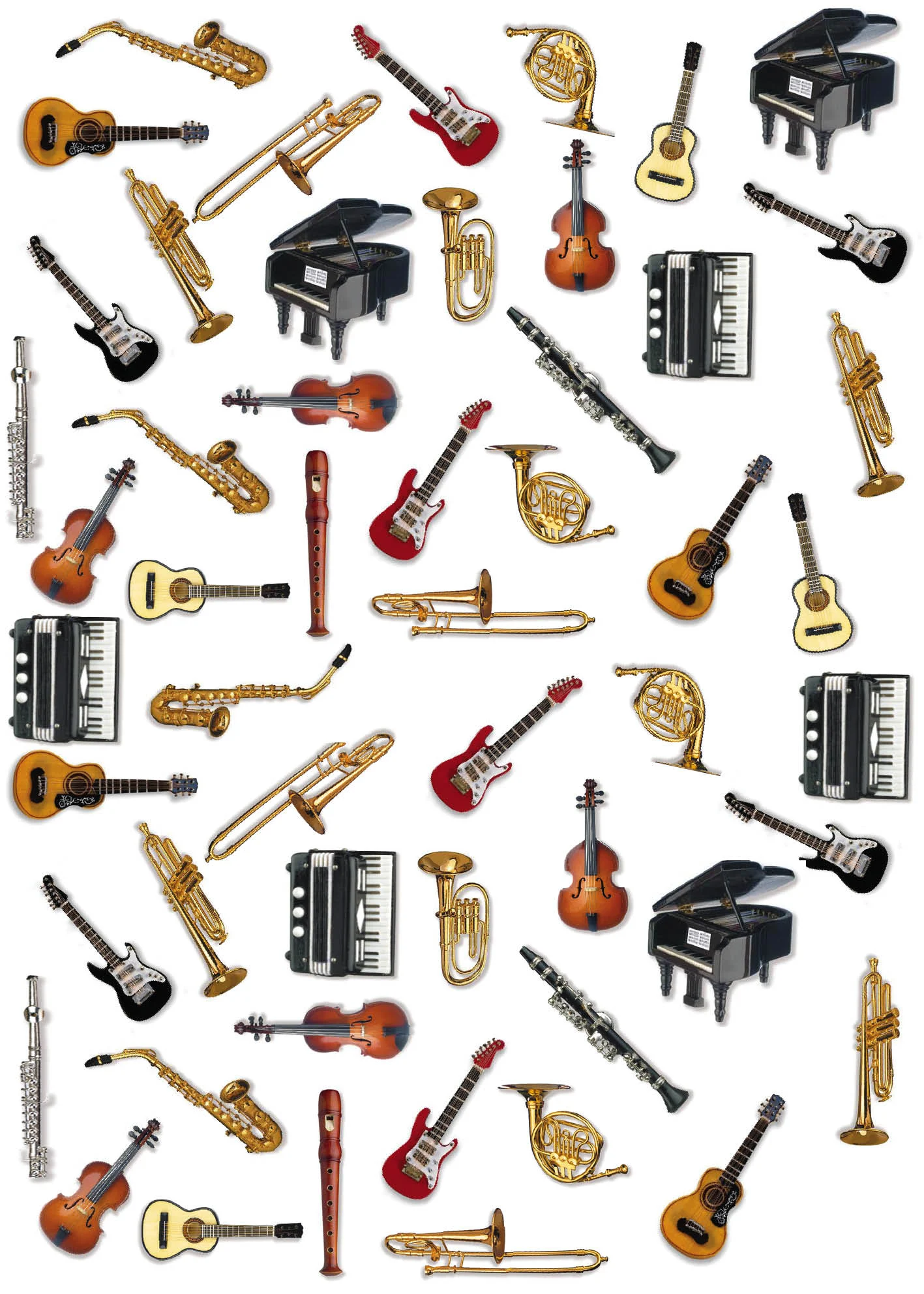 Musical Instruments Wrapping Paper