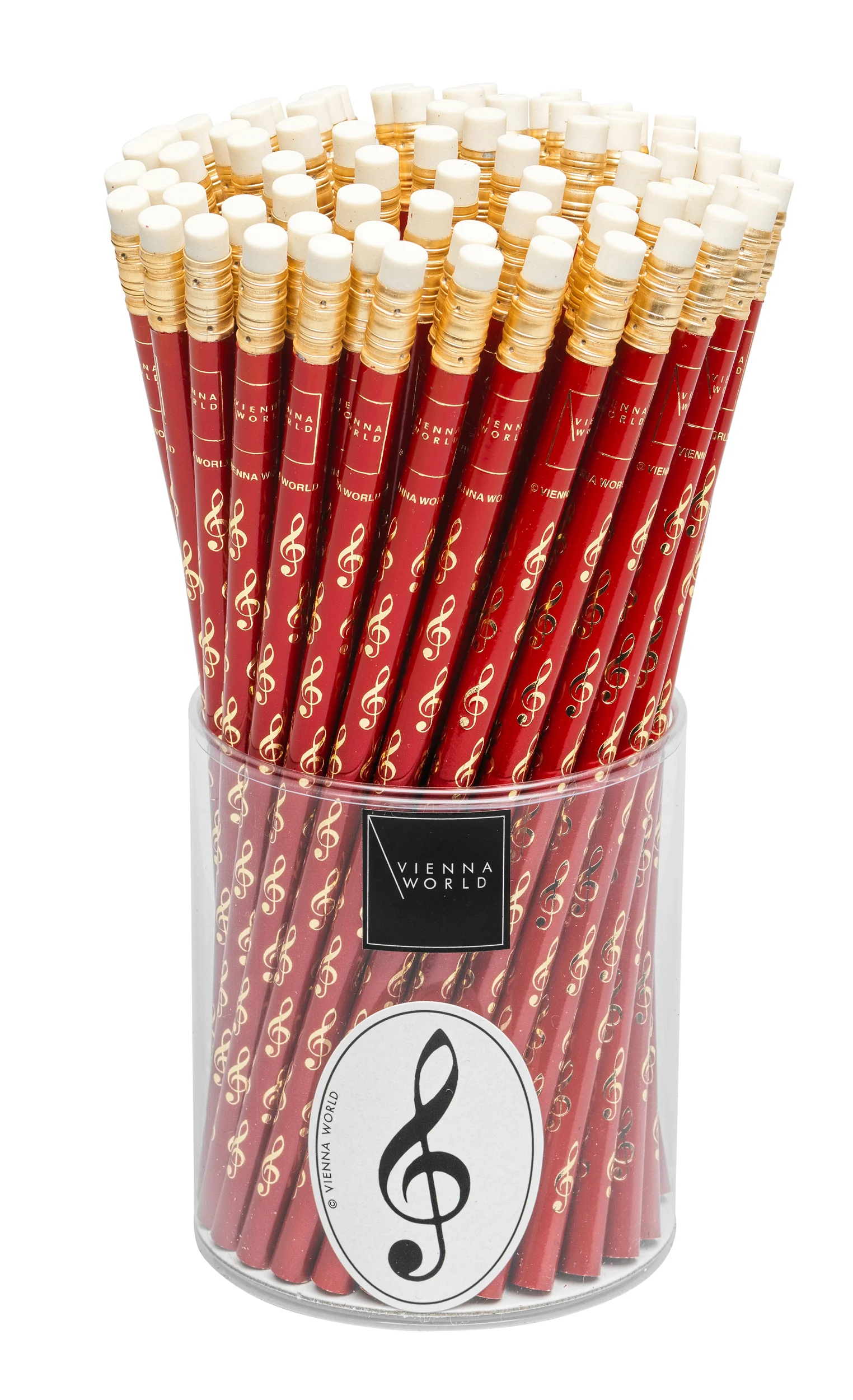 Pencil box G-clef red