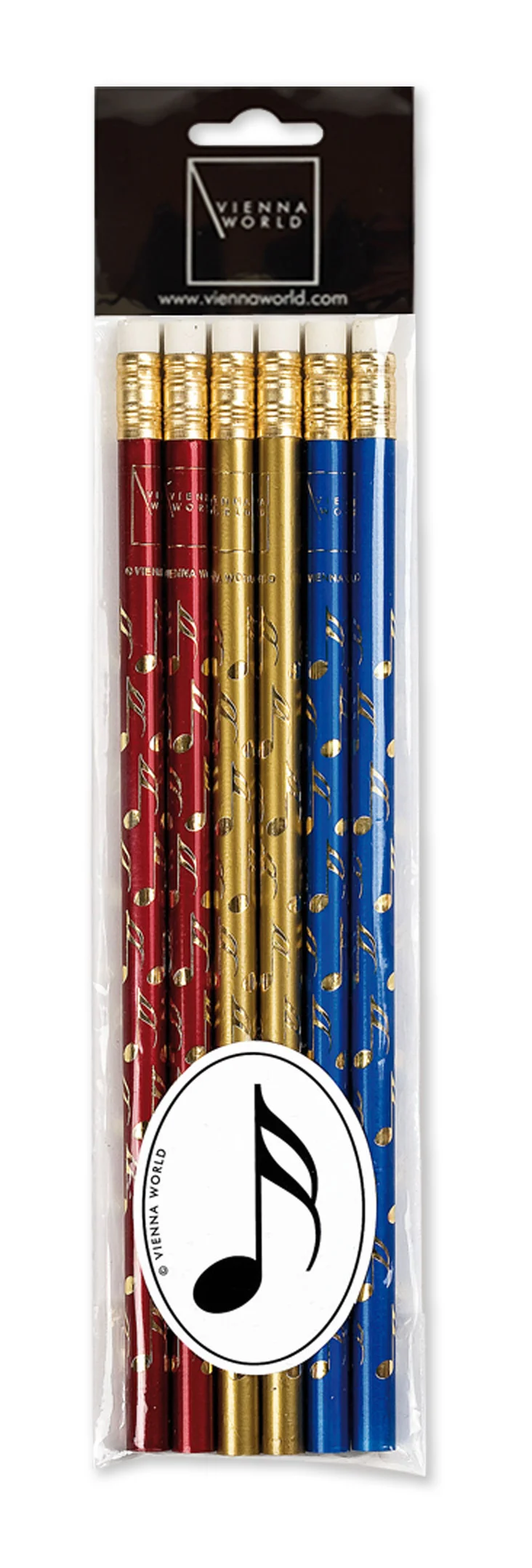 Assorted musical note pencil set (6 pcs)