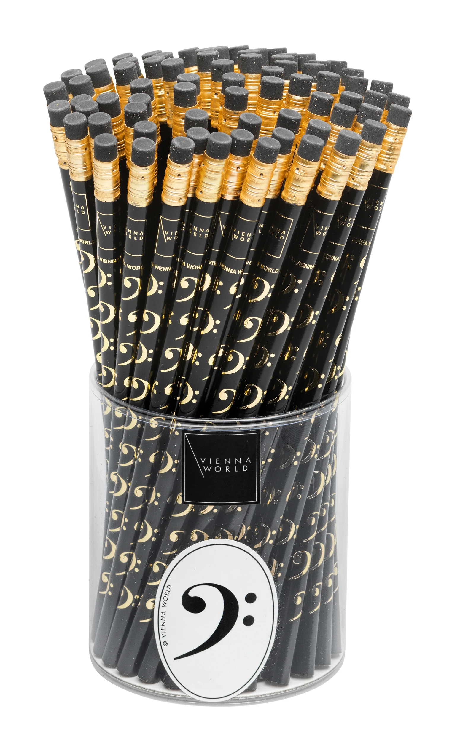 Pencil box Bass-clef black