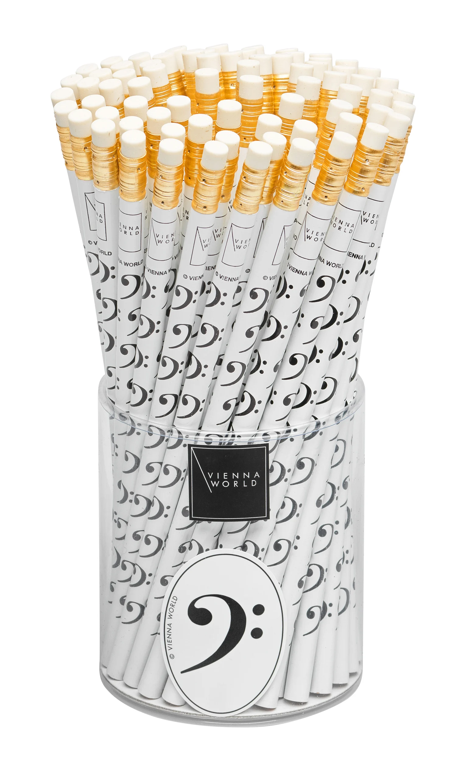 Pencil box Bass-clef white