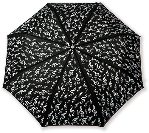 Mini umbrella G-clef black