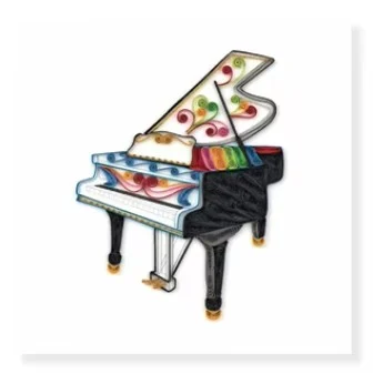Greeting card Piano Paper Art