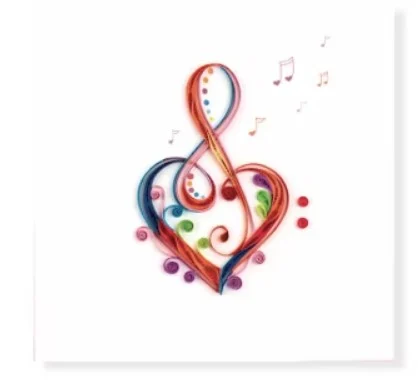 Greeting card Love Song Paper Art