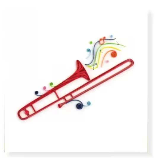 Greeting card Trombone Paper Art