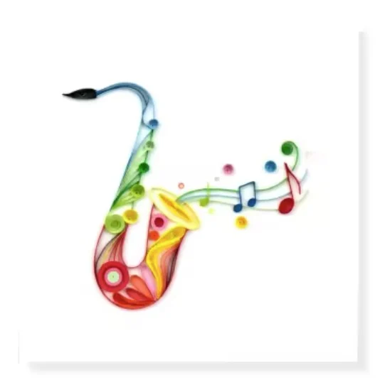 Greeting card Saxophone Paper Art