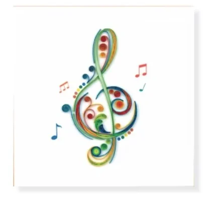 Greeting card G-clef Paper Art
